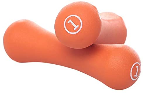 1KG AEROBICS NEOPRENE COATED BONE DUMBELL SET (PAIR)
