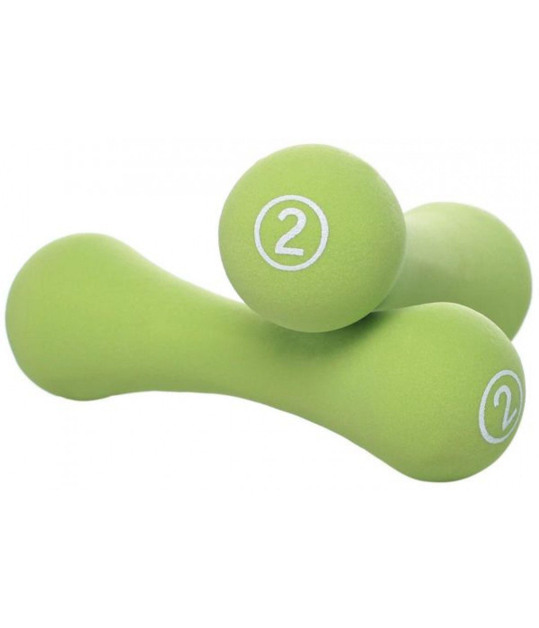 2KG AEROBICS NEOPRENE COATED BONE DUMBBELL SET (PAIR)