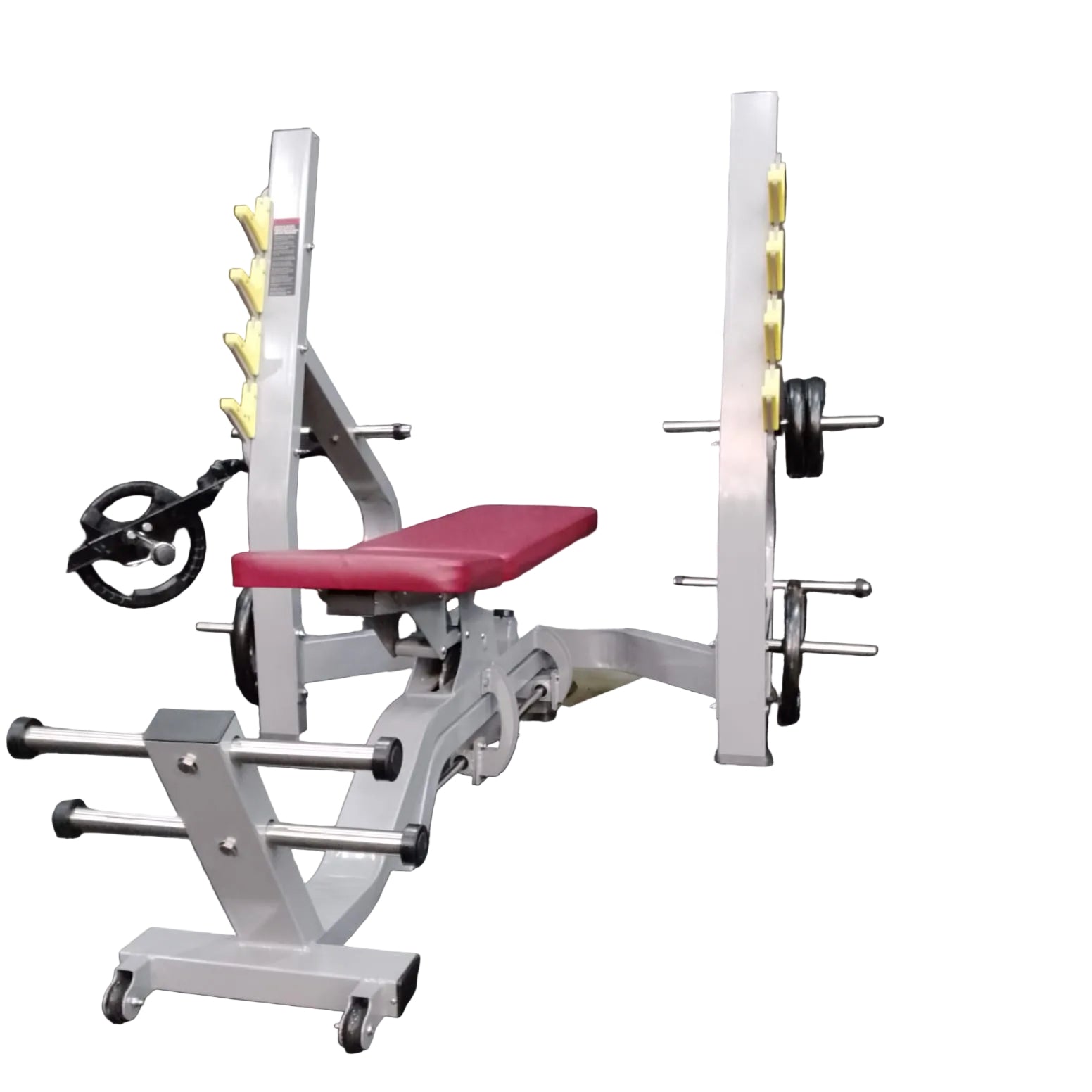 Commercial 3-way Hoist Adjustable Olympic Bench - Decline to Incline