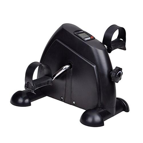 Bike Pedal Mini Exercise Bike With Meter Black