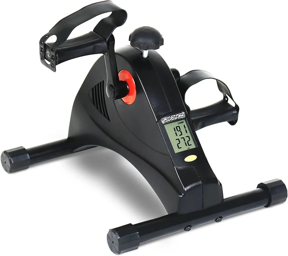 Fitness SMB Series Mini Cycle Pedal Exerciser with Adjustable Resistance and LCD Monitor for Home and Office