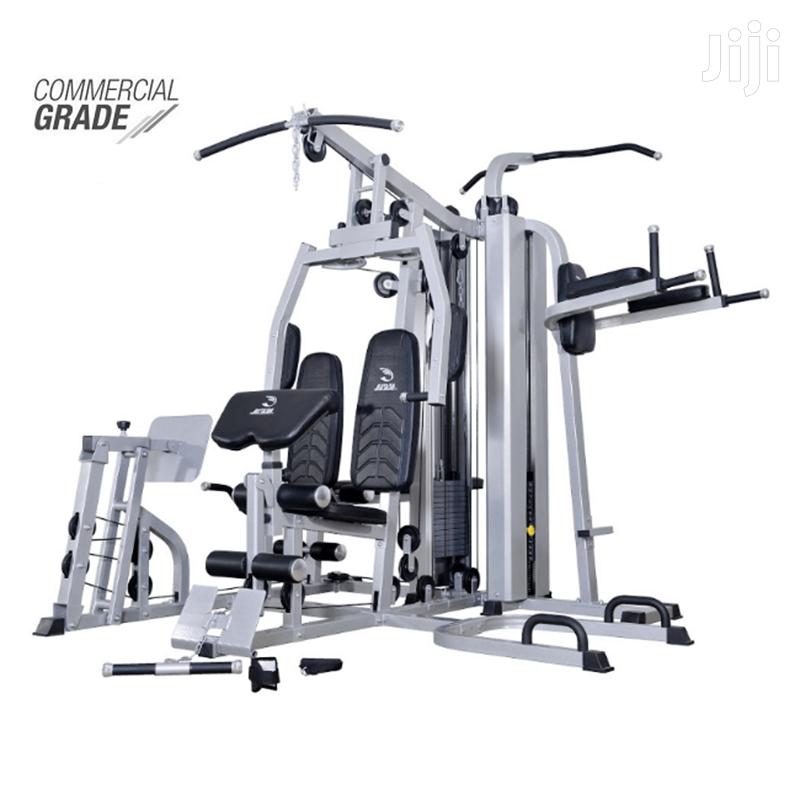JX Mutistation Six User Strength Multi-Gym Equipment with Leg Press