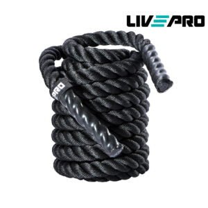 LIVEPRO HEAVY DUTY COVER ENHANCED BATTLE ROPE 10.2KG 1.5"x 40FT