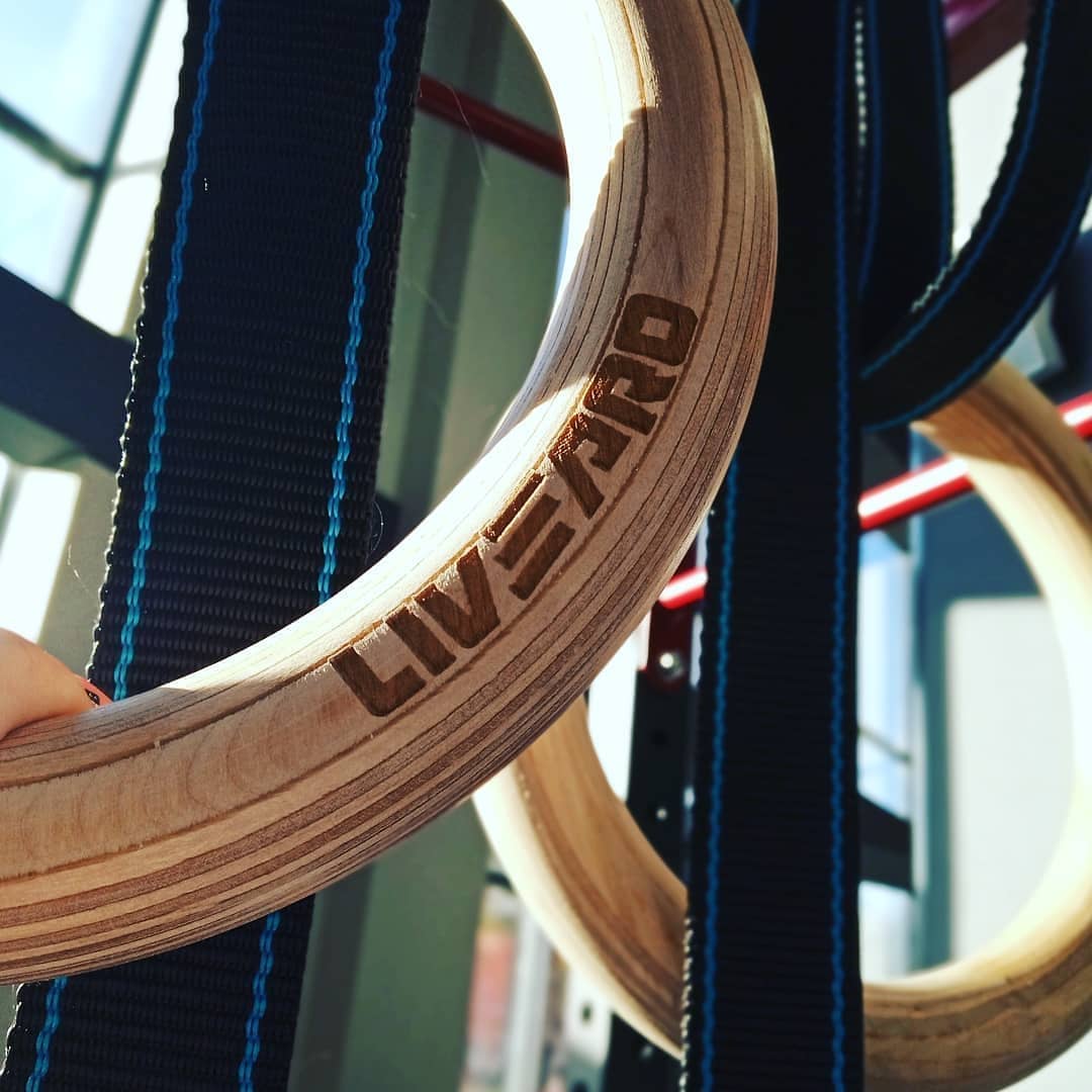 LIVEPRO WOODEN GYMNASTIC CALISTHENICS RINGS image 3