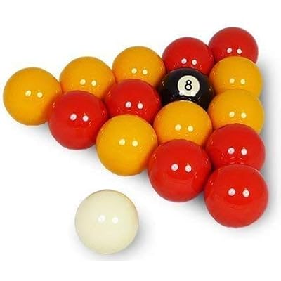 Pool Table Balls Plain Set. Red/Yellow
