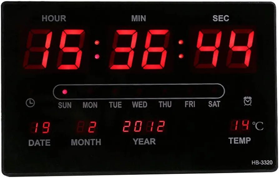 Digital Clock Large Size Gym Hospital Mall High Brightness with Thermometer Date